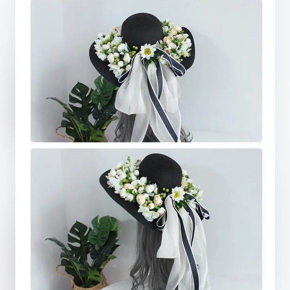 High Quality Handmade Floral Hat and Purse Set - Picture 3 of 11